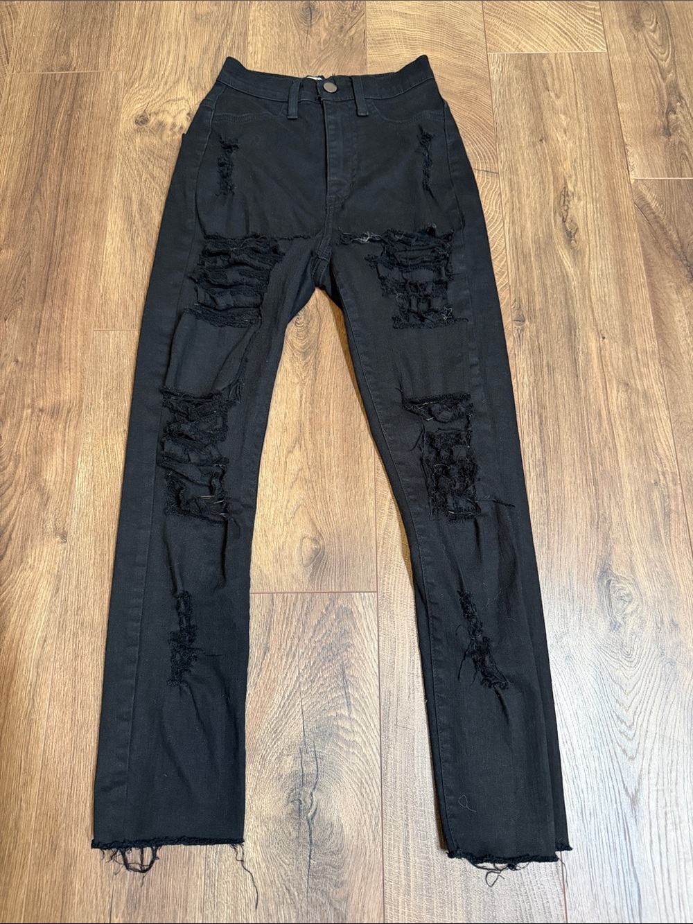 Super High Rise Super Distressed Aphrodite Jeans SZ 3